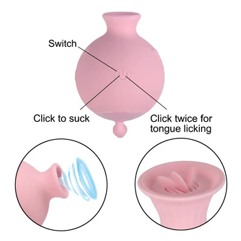 Pea Sania & Lízanie G-Spot Vibrátor 7 Režimov Klitorisu Bulík Pošvy Stimulátor Ženská Masturbácia, Masér Pre Dospelých Sexuálnu Hračku Ženy