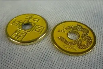 Doprava Zadarmo Rozšírený Čínsky Shell Mince (Žltá) - Magický Trik,Zblízka,Mince Magic,Príslušenstvo, Prop,Trik