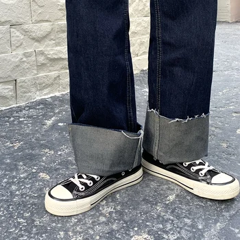 Ženy Vysoký Pás Voľné Rovno Širokú nohu, džínsy, nohavice módne Dámy mama Bavlna Jednoduché jednofarebné Bežné Džínsové nohavice