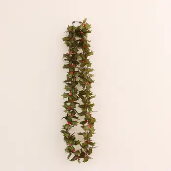 2020 Vianočné Dekoratívne Veniec Zelený Hroznový List Vianočný Veniec Umelý Vianočný Strom Ratan Banner Dekorácie