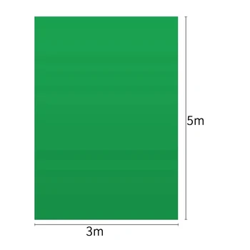 3 x 5 m / 10 x 16.4 Ft Profesionálne Zelené Pozadie Obrazovky Štúdio, Fotografovanie Pozadí Umývateľný Polyester-Bavlna Textílie