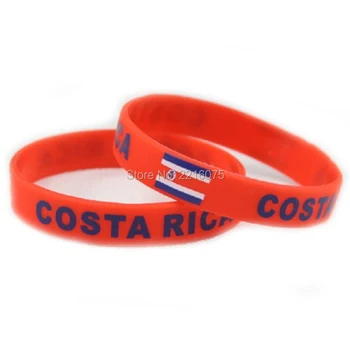 300pcs Vlajka Costa Rica náramok silikónové náramky doprava zadarmo DHL express