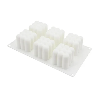 1 ks Magic Cube Silikónové Formy 6 Dutín Cake Zdobenie Nástroje Pečenie Koláča Ice Cube Mousse Dezert Fandant Plesní