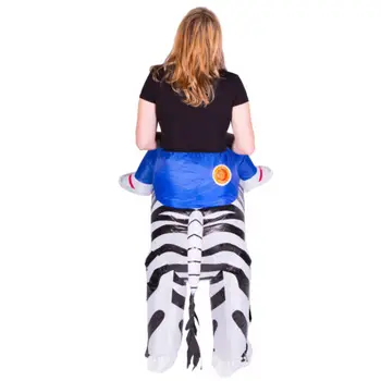 Pre dospelých Zábavné Nafukovacie Zvierat Zebra Maškarný Kostým Oblečenie Jazda na Zebra Maskot CostumeHalloween Purim Stag 150 cm-200 cm