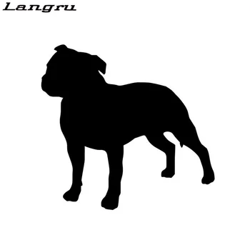 Langru Auto styling Krásne Stanffordshire Bull Teriér, Pes Okno Dekoratívne Nálepky Auto Zahŕňa Poškriabaniu Módne Nálepky Jdm