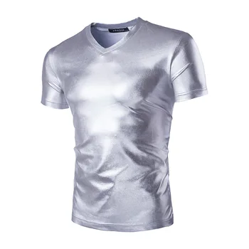 Muži Móda Voľný čas Tshirts Jasný Povrch nočný klub Bar Zobraziť Jednotné Krátky Rukáv T Shirt Homme Vtipné Tričko t-shirt Slim Fit
