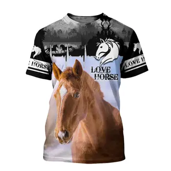 2020 lete Mužov tričko 3D tričko Krásne Kôň Vytlačené Harajuku krátkym Rukávom Unisex tričko topy Veľkoobchod a Drop shipping