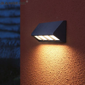 Nordic Štýl Nepremokavé Vonkajšie Nástenné Svietidlo LED Veranda Svetla 18W Moderné Nástenné Sconce Lampy Záhradu, Nádvorie Hliníkové Osvetlenie