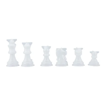 DIY Remeselnú Výrobu Nástrojov Crystal Epoxidové Živice Formy Medzinárodnej Šachovej Šachovnica, Odlievanie Silikónové Formy M7DD