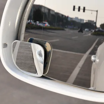 Audew 2 KS Auto Blind Spot Zrkadlo Nastaviteľné 360 Stupeň Frameless Spätné Široký Uhol Kolo Vypuklé pre Parkovanie Spätné Zrkadlo