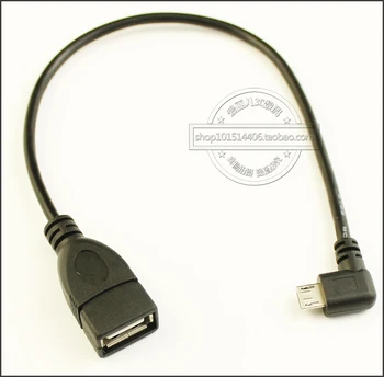 90 ° koleno micro USB 5Pin USB kábel master telefón / tablet OTG kábel