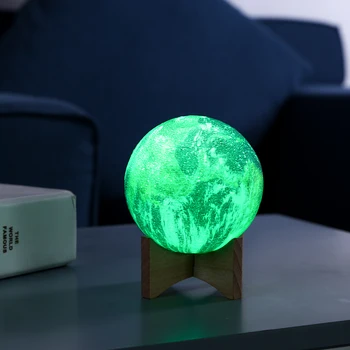 Nové 3D Tlač Hviezdy, Mesiac Lampa Farebné Zmeny Dotykové Diaľkové Ovládanie LED Nočné Svetlo Domova Galaxy Nočné Lampy, Darčeky Pre domácnosť