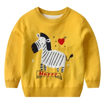 Detský sveter dievča deti oblečenie dievčatá lev cartoon batoľa pletený sveter batoľa chlapec sveter 5-9t detské oblečenie zimné