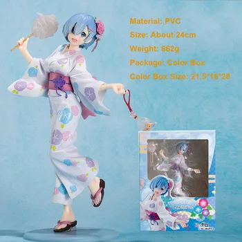 Japonské Anime Akčné Figúrky Re:Nula Začína Život v Inom Svete Ram Rem Q Verzia PVC Hračky Kolekcia Model Bábiky Darček Dievča