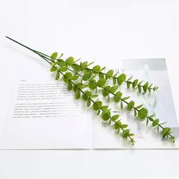 Umelé Zelená Simulácia Listy Eukalyptu Pobočky Umelé Kvety, Svadobné Fotografovanie Rekvizity Domáce Dekorácie