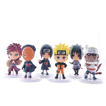 11Pcs/Set Japonské anime Naruto FigureF Sasuke Sakura Uchiha Madara Orochimaru Figúrka PVC Hračky Akcie FigureF 8cm Klasické Hračky