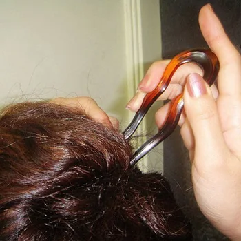 3ks/set Kadernícke Praktické spony do vlasov vlasový Styling Nástroje Stick tvare U Žien Klipy Rýchle Twist Buchta Sušič na Vidlice