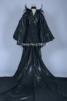 Maleficent horn kostým pre dospelých žien kostýmy Maleficent Angelina Jolie cosplay kostým Maleficent klobúk šaty
