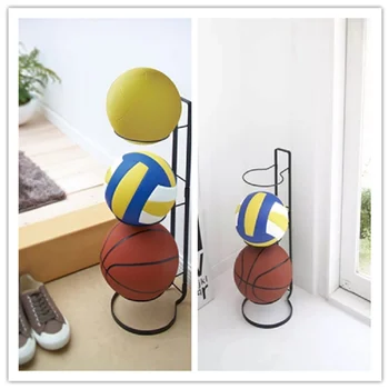 In Loptu Úložný Stojan Basketbal, Futbal, Displej Rack Domov Železa Multi-layer Rack