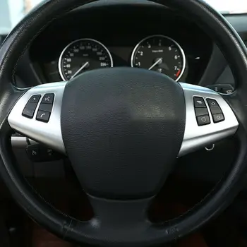 Tlačidlo volantu, trim Dekoratívne Časti 2 ks Rám Striebornej Interiéru Na BMW X5 E70 na obdobie 2008-2013 Príslušenstva