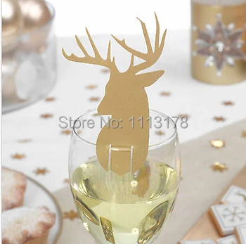Vianočný Sob Miesto Karta poháre na víno značky 18colors vybrať strana svadby, narodeniny escort karty dekorácie priazeň