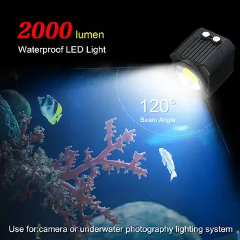 FFYY-Podvodná Kamera Flash 60 M Vodotesný Potápanie Vyplniť Svetla 2000l Pre Hrdina 7 6 5 Akcie videokamery Príslušenstvo