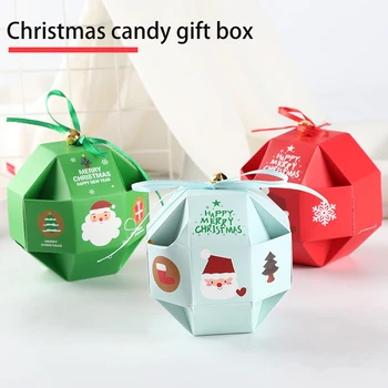 10pcs Candy Cookie Box Svadobné Baby Sprcha Vianočný Darček k Narodeninám Box S Bell Papierové Krabice Darčeková Taška Dodávky Navidad