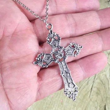 Módne Šperky náboženstvo Darček Vintage Kríž Prívesok Charms Náhrdelníky Ženy Náhrdelník Reťazca Choker Collares Gotický Príslušenstvo