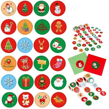 500pcs Veselé Vianoce Nálepky Ďakujeme, že Ste Strom Elk Candy Bag Tesnenie Nálepky Vianočné Darčeky Box Štítky Dekorácie Nový Rok