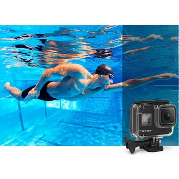 Vodotesné puzdro pre GoPro Hero 8 Príslušenstvo Bývanie Prípade Potápanie Ochranného krytu Plášťa 60 Meter pre Go Pro 8 Akcia Fotoaparát wi