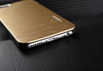 100ks luxusné kovové puzdro na iphone6 ultra tenké kartáčovaný hliník+PC späť na bývanie pokrytie pokožky puzdro pre iphone 6 4.7
