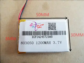 3,7 V tablete batérie 803050 digitálne produkty GPS malý puding 1200mAH