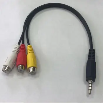 2,5 mm AV Mini Mužov 3RCA Ženské M/F Audio Video Kábel Stereo Jack Adaptér Kábel