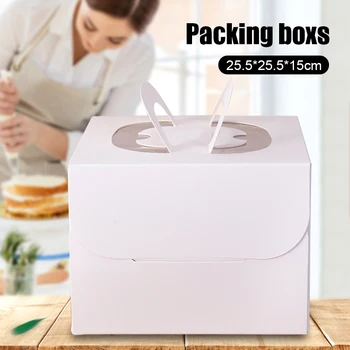 8 Palcový Bieleho Pečiva Box Európskom Štýle Tortu Potravín Box Hot Stlačením Proces HFing