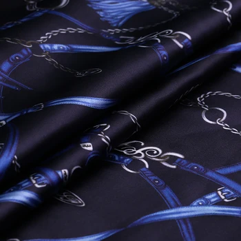 Reťaz digitálna tlač, hodvábne mäkké textílie hodvábny satén stretch tkaniny sukne oblečenie textílie veľkoobchod hodvábnej látky 108 cm