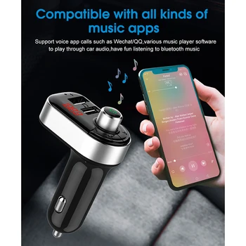 Auto FM Vysielač Bluetooth Prehrávača Dual USB Nabíjačku Adaptér Bezdrôtovej siete MP3 Prehrávač UY8