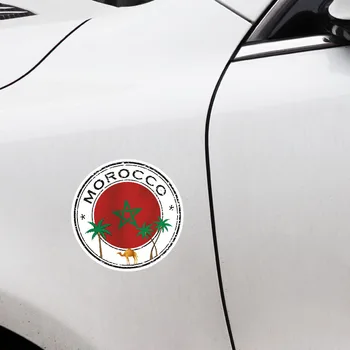 Creative Auto Nálepky Telo Maroko Vlajka Pvc 14 X 14 cm Auta Styling Motocykel Dekoratívne Doplnky Odtlačkový