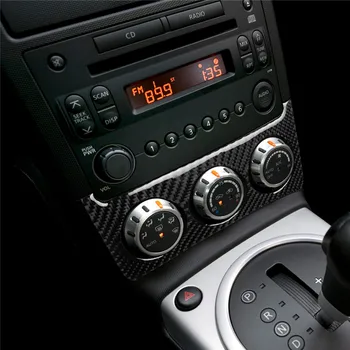 Auto uhlíkových vlákien nástroj gombík centrálne ovládanie ovládací panel kryt upravené dekoratívne nálepky Pre Nissan 350Z
