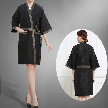 Módne Čierne Salón Spa Klienta Šaty Kimono Štýle Nepremokavé Vlasy Rezanie Šaty Halena 100x60cm