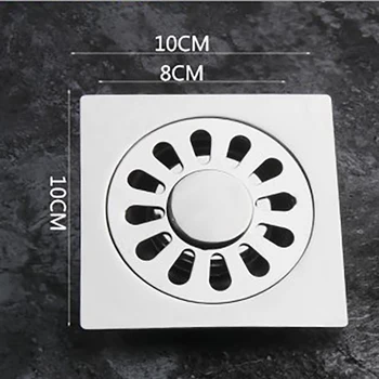 Zhang Ji Nehrdzavejúcej ocele námestie 4 palcov poschodí mozgov Moderný štýl, odtok na práčku Kúpeľňa zariadenie dezodorant nečistôt