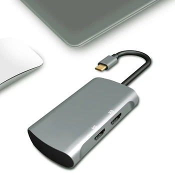 HOT-USB C k Dual HDMI Rozbočovač Adaptér Typ C, HDMI Dokovacej Stanice Converter 4K@60Hz Zobrazuje predpoveď pre Notebook