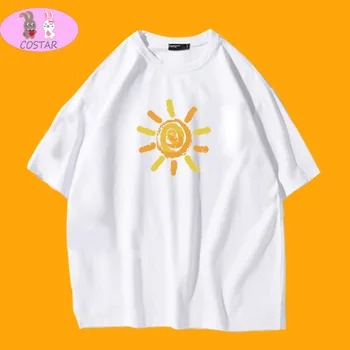 COSTAR Krásne Slnko Graffiti Vytlačené Bavlny, Mäkké na Sebe Fashion T-shirt Harajuku Unisex Tričká