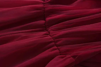 2021 kvalitné červené večerné Šaty elegantné oka Mimo Ramenný lístkového rukávmi-Line Večer party Šaty Formálne Šaty Župan De Soiree
