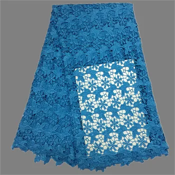 Hot predaj chemických čipky Afriky vo vode rozpustné čipky textílie pekné guipure materiál pre lady šaty EWP41(5yards/lot)