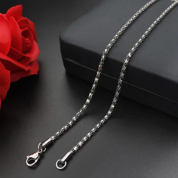 Módne jednoduché titánové ocele crystal náhrdelník žien z nehrdzavejúcej ocele náhrdelník hot predaj