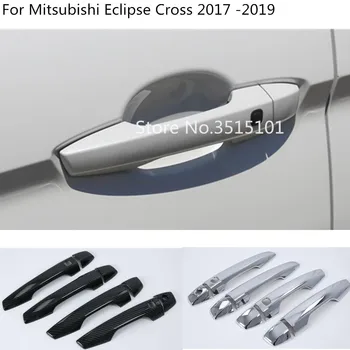 Auto Telo Chrániť Stick Rám Lampa Výbava ABS Chrome/Uhlíkových Vlákien kľučky 8pcs Na Mitsubishi Eclipse Kríž 2017 2018 2019 2020