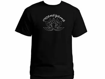 2019 meditácie Pranayama Lotus dizajn ducha, umenia, nové čierne tričko pre muža, XXL