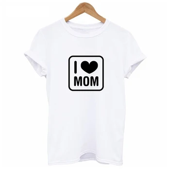 ONSEME som rád, mama vytlačené Zábavné list Žena T-shirt ženy Populárne okrúhlym výstrihom, krátke rukávy tričko lete Bavlna topy tee Q-307