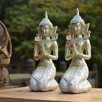 Juhovýchodnej Ázie štýl Buddha Dekorácie, bytové zariadenie Thai remesiel salón krásy nábytok svadobné dary
