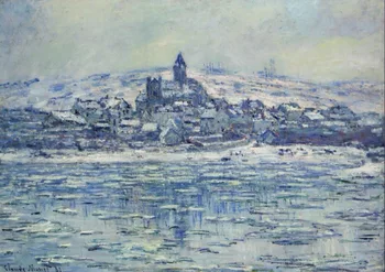 Vysoko kvalitné olejomaľby na Plátne Reprodukcie Vetheuil, Ľad Floes (1881) Tým, Claude Monet ručne maľované